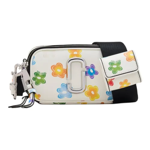 MARC JACOBS Snapshot Leather Crossbody Bag Women's White