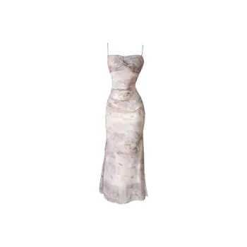 Manekniv Slip Dresses Women's Gradient Pink