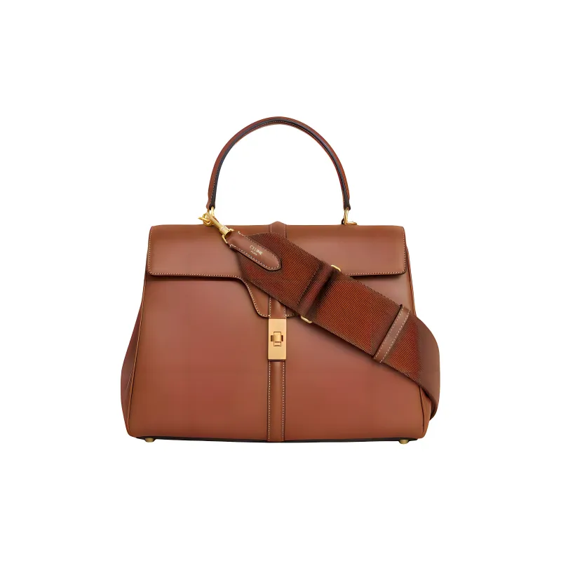 CELINE Wool With Cow Leather Bag Strap Women's Tawny-1