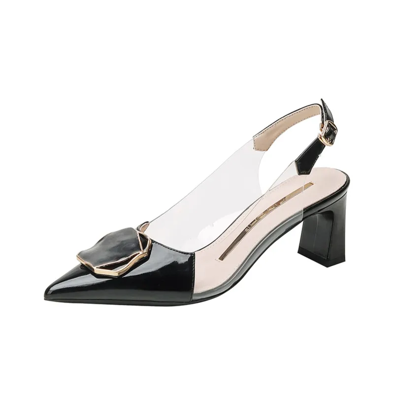 Lanza Chunky Heel High Heels 6cm Women's-10