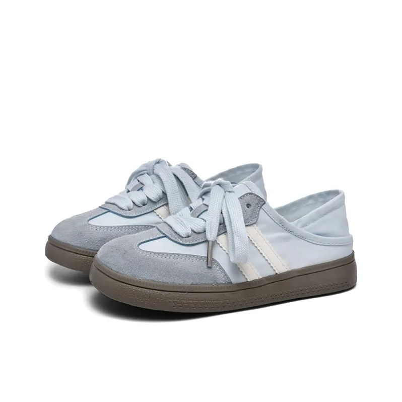 Ordifen Low Top Canvas Shoes Women's Light Blue-1