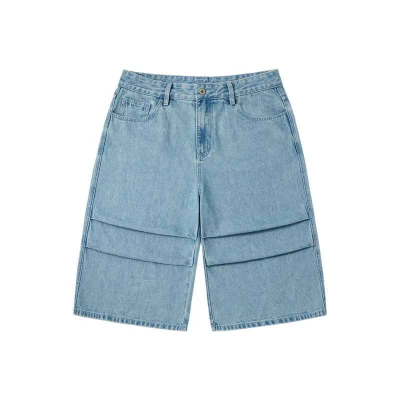 PSO Brand Denim Shorts Unisex-3