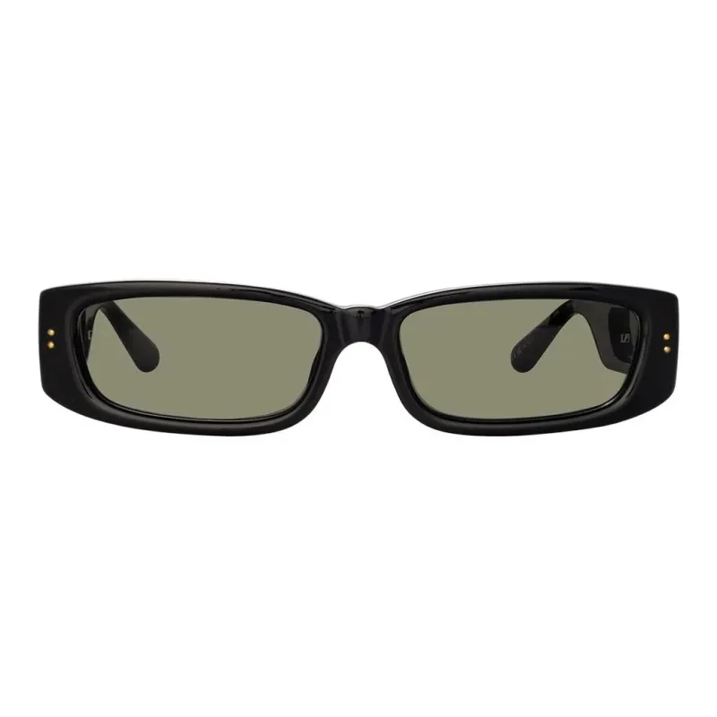 Linda Farrow Acetate Rectangular Sunglasses Women's Black-1