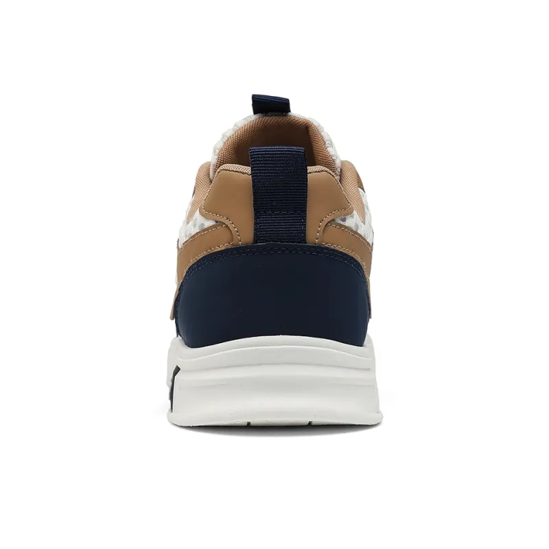 Warrior Abrasion Resistant, Lightweight, And Breathable Low Top Skateboard Shoes Men's Beige Dark Blue Khaki-2