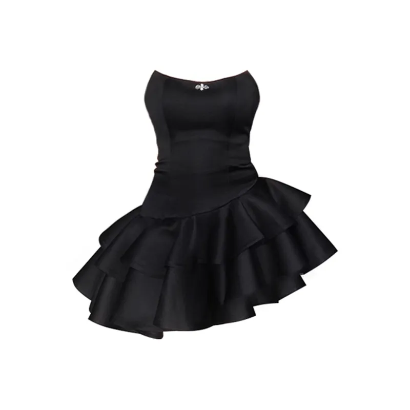 DOSOHEB Slip Dresses Women's Black-0
