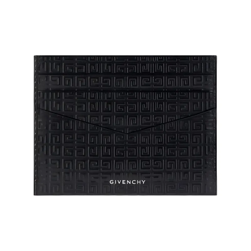 Givenchy Cow Leather Card Holder Men's Black & Green-1