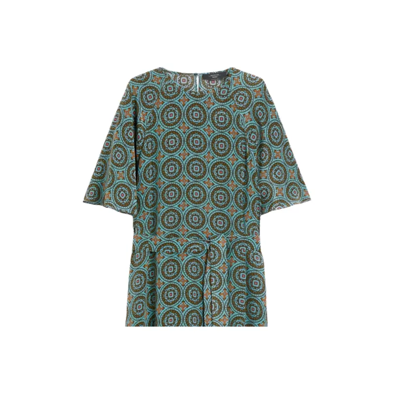 WEEKEND MaxMara Short Sleeved Dress Women's Blue-4