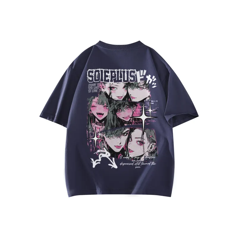 SOIE T Shirts Unisex Navy Blue-1