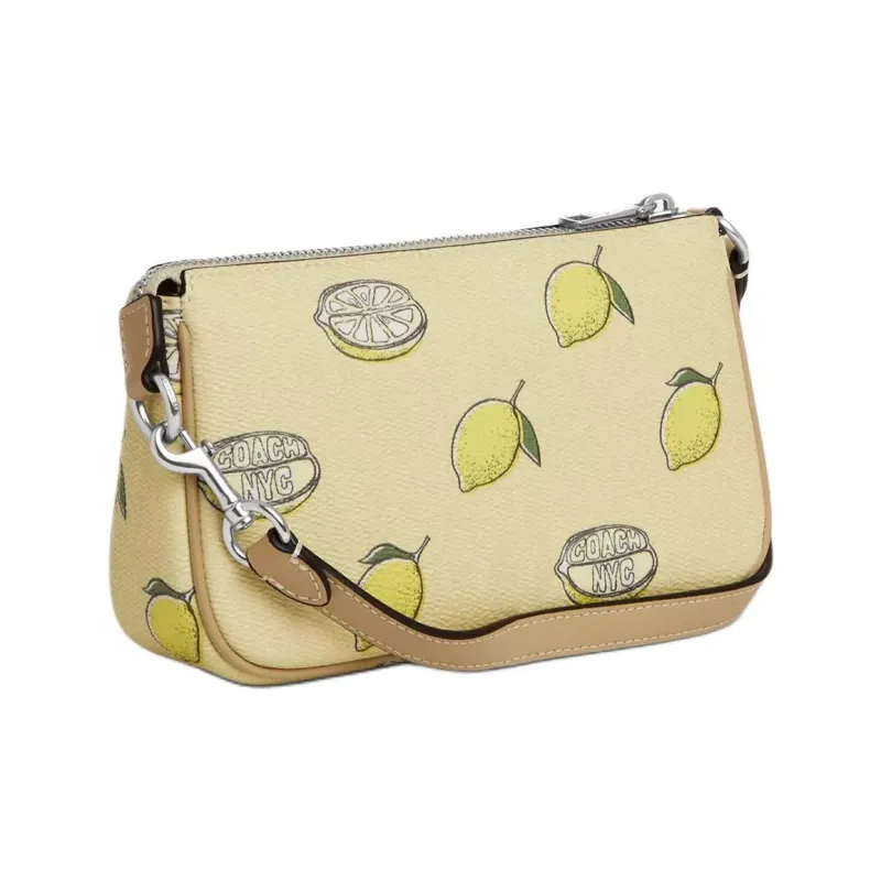 COACH Nolita Coated Canvas One Shoulder Handbag Trumpets Women's Yellow Green-1