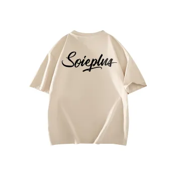 SOIE T Shirts Unisex Light Beige Apricot