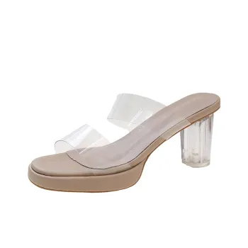 Puppytown Odor Resistant Abrasion Resistant Slip Resistant Slide Slippers Women's Apricot