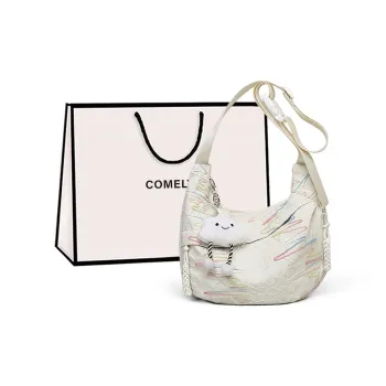 COMELY Fabric Shoulder Bag Regular Women's Ecru