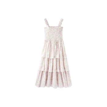 SEM/R Sleeveless Dresses Women's White Flower Tone 00310