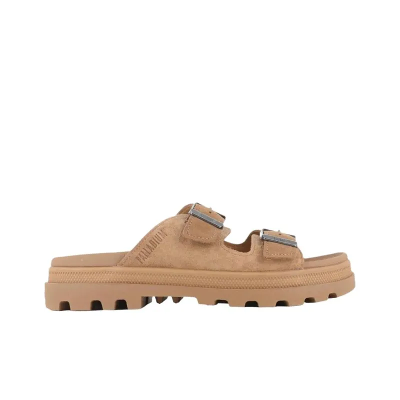 Palladium Slip Resistant Abrasion Resistant Slide Slippers Unisex Brown-1