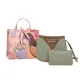 Light Green+Coin Purse+Shopping Bag