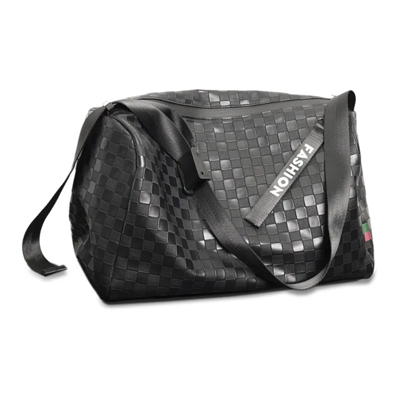 Yalu Synthetic Leather Travel Bag Men's Black-3