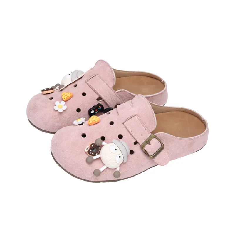 XMISTUO Rubber Sole Quiet Abrasion Resistant Slip Resistant Closed Toe Slippers Women's-21