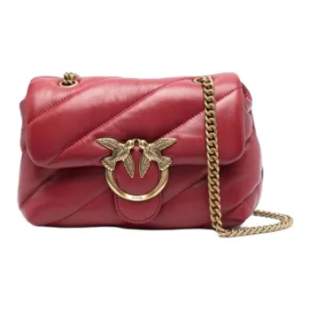 PINKO Love Bag Puff Lambskin Shoulder Bag Mini Women's Red