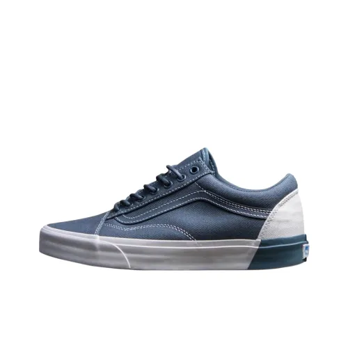 Vans Old Skool Anti Slip Wear Resistant Low Top Skateboard Shoes Unisex Gray White