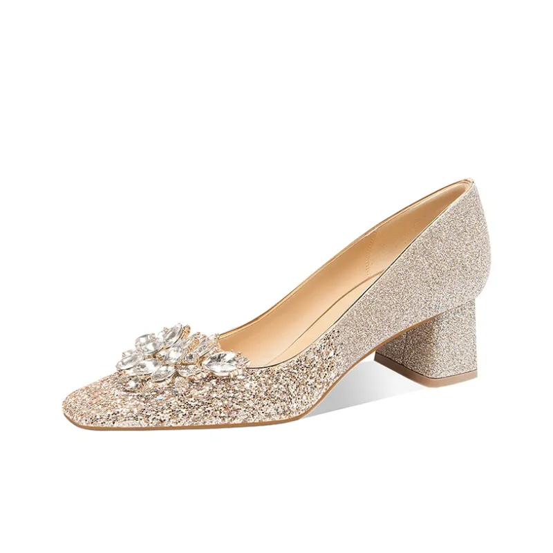 LOLY Chunky Heel High Heels Women's-1