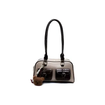 FREEHIKE PU Shoulder Bag Women's Ecru & Coffee/Black/Burgundy/Coffee