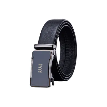 ELLE HOMME Top Grain Cow Leather Belts Men's Gold, Blue Width 3.5cm