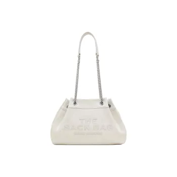MARC JACOBS Leather Shoulder Bag Trumpets Women's White
