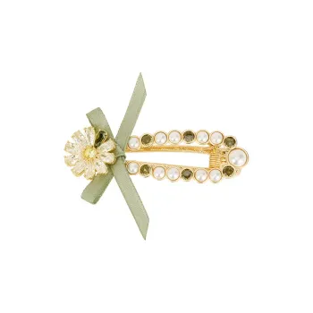 SHINE Copper+Synthetic Cubic Zirconia+Synthetic Pearl Hair Clips Women's