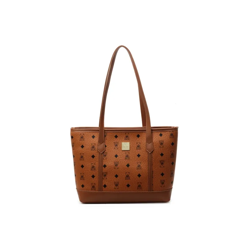 Miss Angel PU Shoulder Bag Women's Ecru/Black/Brown-12