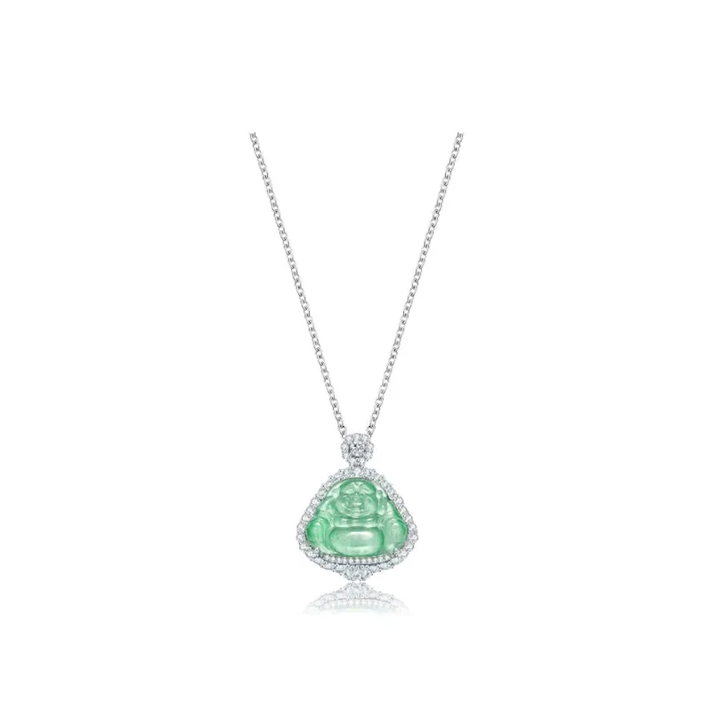 Jin Ruibang African Emerald Necklaces Women's-0
