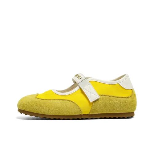 HUANQIU Wear resistant, Lightweight, Breathable, And Non slip. Low Top Casual Shoes Women's Yellow