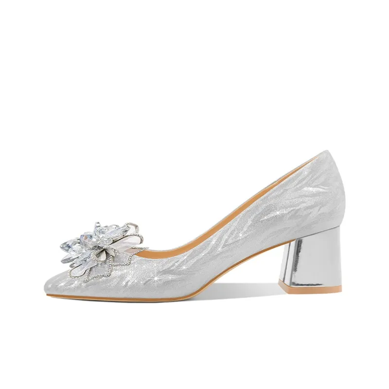 LOLY Chunky Heel High Heels 5CM Women's Starry Sky Lover-1
