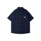 [Ice Silk Shirt]Navy Blue (Skier Chest Logo)