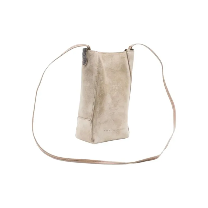 Brunello Cucinelli Suede Shoulder Bag-2