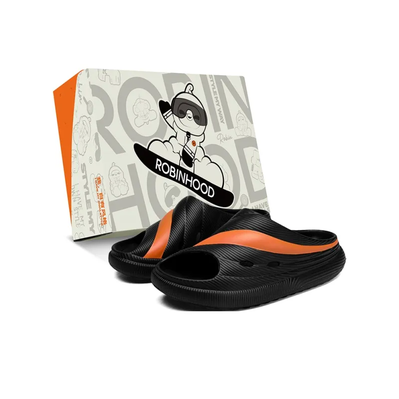 ROBINHOOD Slip Resistant Odor Resistant Abrasion Resistant Antibacterial Slide Slippers Men's Box Included-5