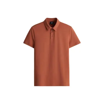H&M Polo Shirts Men Dark Orange