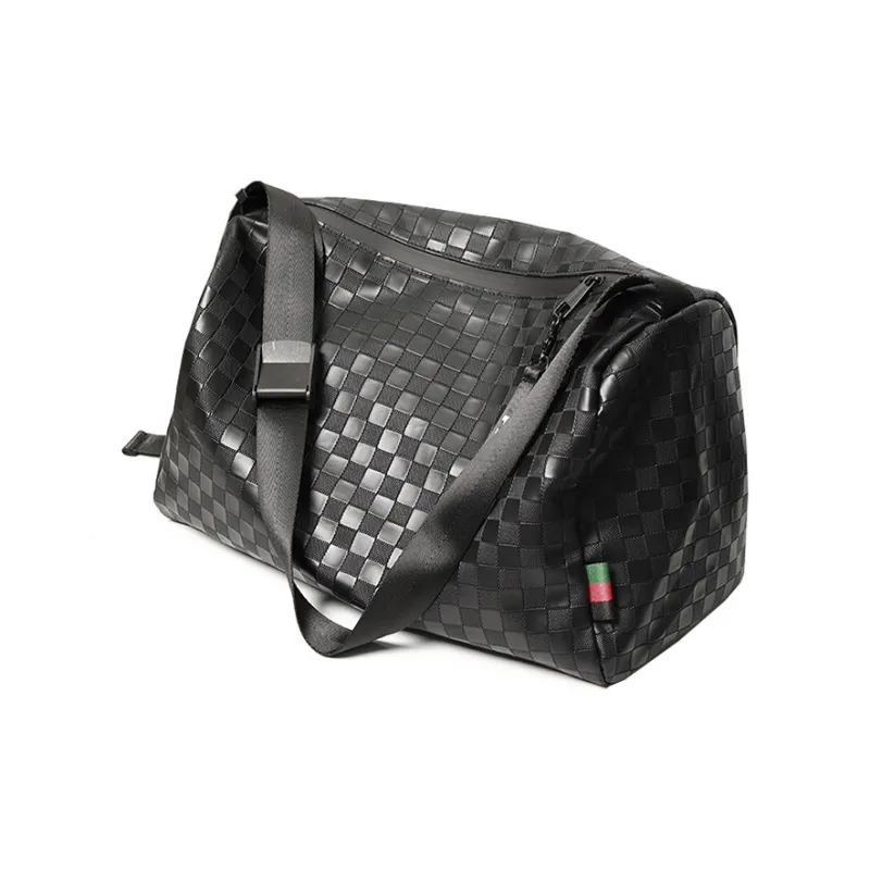 Yalu Synthetic Leather Travel Bag Men's Black-1
