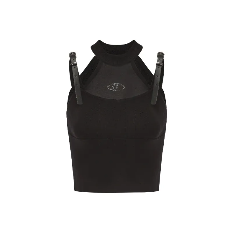 GIMING Crop Tops Women's Black-0