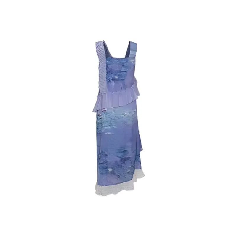 IQC Sleeveless Dresses Women's Blue Purple-1