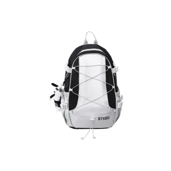 Kaka Tree Nylon Backpack Unisex Black/Red