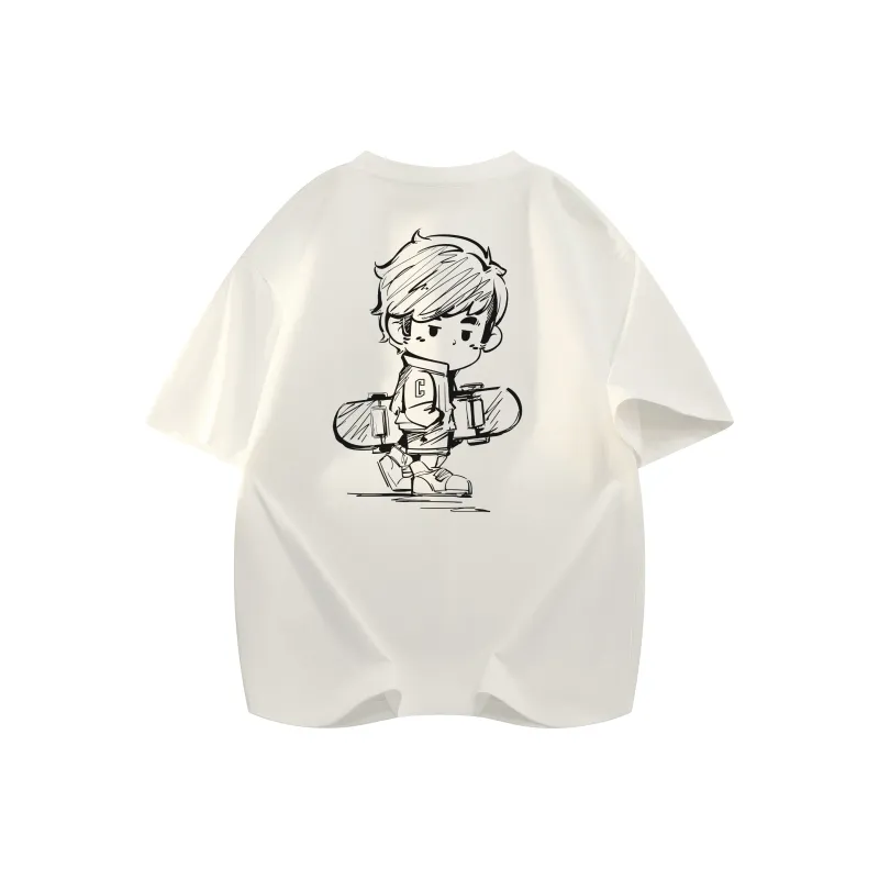 CHOUCHOUS Drop Shoulder Sleeve T Shirt Women's-18