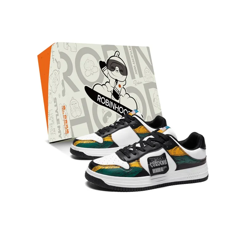 ROBINHOOD Slip Resistant, Abrasion Resistant, Lightweight, Breathable Low Top Skateboard Shoes Men's Box Included-10