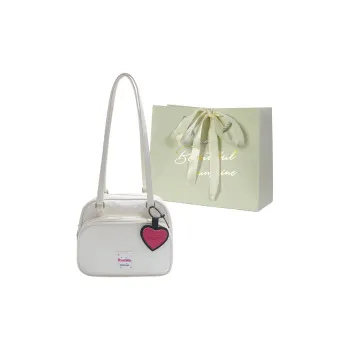 JIANGLIDA PU Backpack Shoulder Bag Women's White/Black