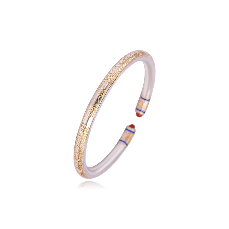 YISHIQING 999 Fine Silver Sterling Silver Bracelets Unisex-0