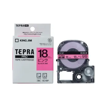 KING JIM TEPRA Pro Multicolor Label, Light Pink, Pink Stationery Tape