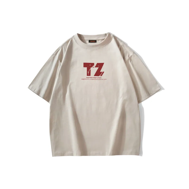 TONYKRZ T Shirts Unisex Light Beige Apricot-0