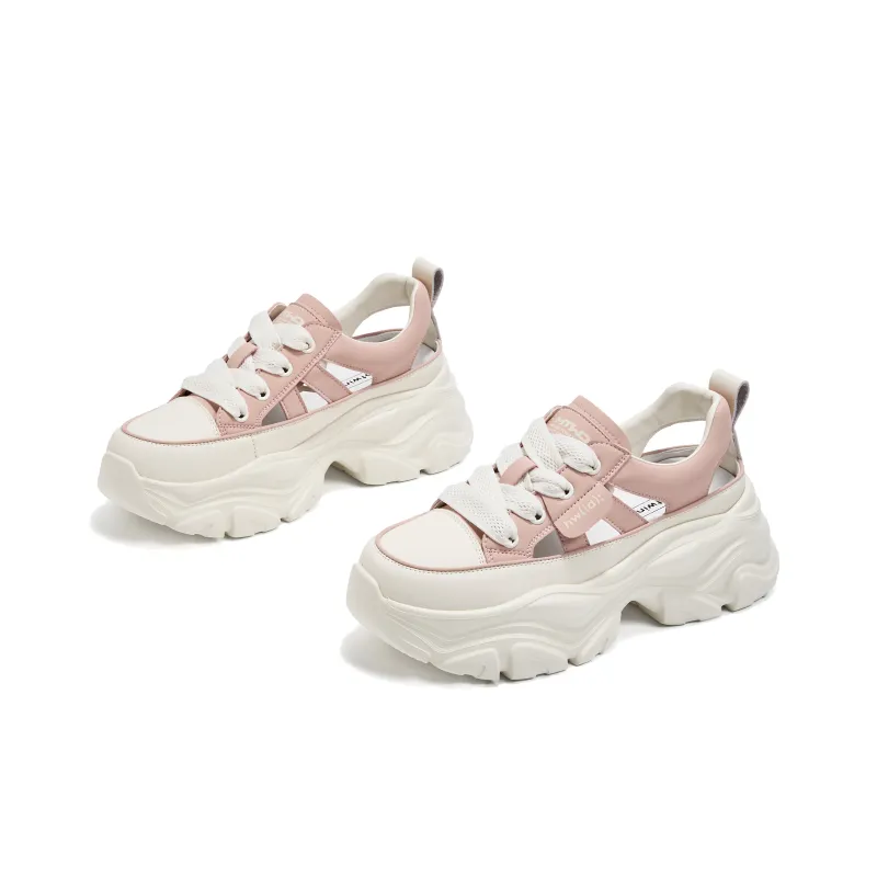 Hotwind Breathable Lightweight Height Increasing Low Top Chunky Sneakers Women's-8