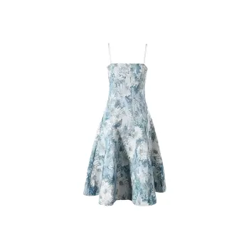Mu Xiao Xin Slip Dresses Women's Blue