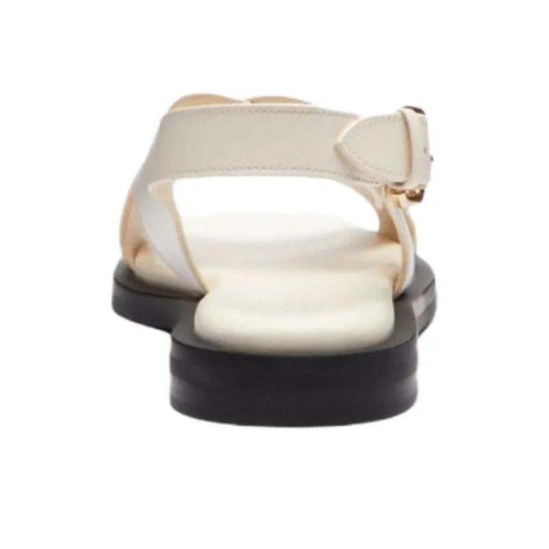 COACH Link One Strap Sandals Women's White-4