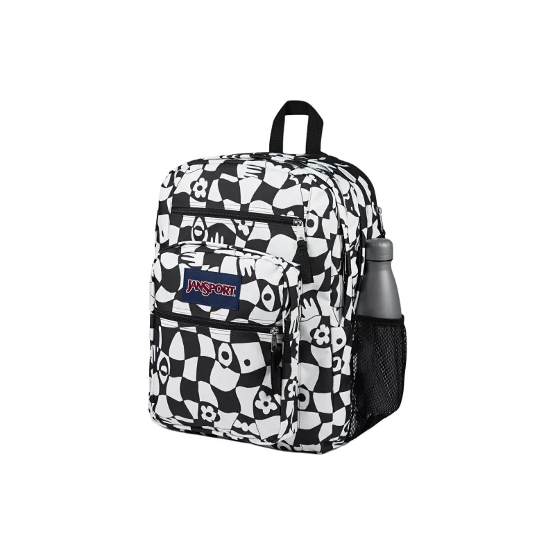 JanSport Polyester Backpack Unisex Black & White-2